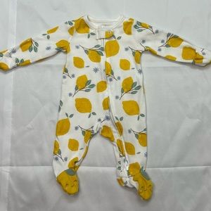 Carter’s Just One You, Baby Girl’s Lemon Footed Pajama(Newborn)